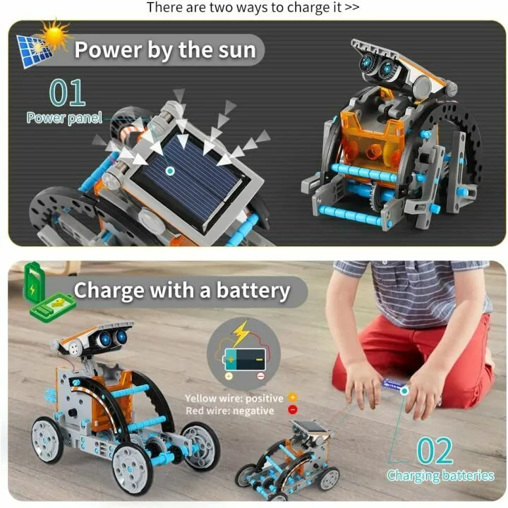 STEM Solar Robot Kit for Kids - 12-in-1 Educational Toy