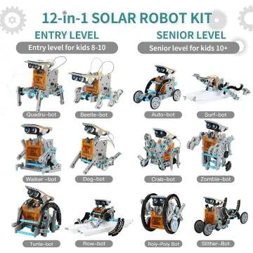 STEM Solar Robot Kit for Kids - 12-in-1 Educational Toy