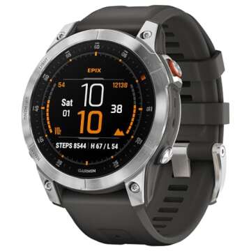 Garmin 010-N2582-10 Epix Gen 2 Premium Active Smartwatch 47 mm Black Titanium (Renewed) Bundle with ...