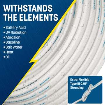 GS Power 16 Ga Tinned Copper Marine Boat Wire - 200 FT