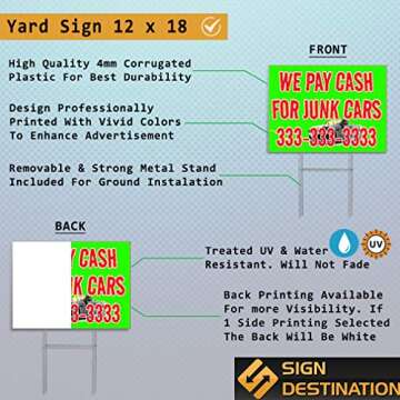 Weatherproof Yard Sign Notary Public Promotion Business B Red Lawn Garden General 18x12 Inches 1 Sid...
