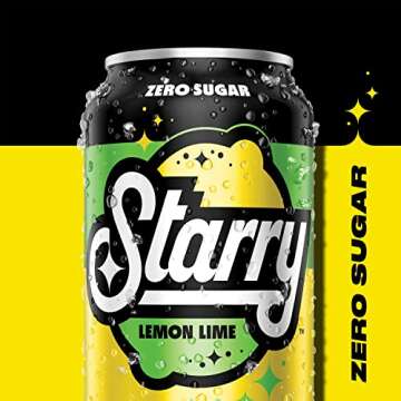 Starry Zero Sugar Lemon Lime Soda Mini Cans 10 Pack