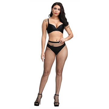 Henwarry Women's Fashionable Fishnet Stockings in One Size