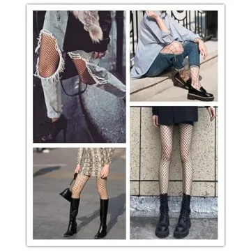 Henwarry Women's Fashionable Fishnet Stockings in One Size