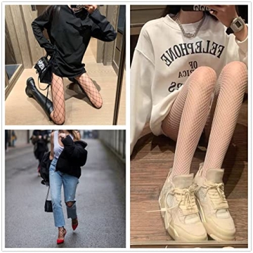 Henwarry Women's Fashionable Fishnet Stockings in One Size