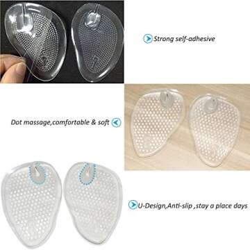 Qicfrk 6 Pairs Flip Flop Pads, Gel Cushion for Heels, Sandals, Slippers