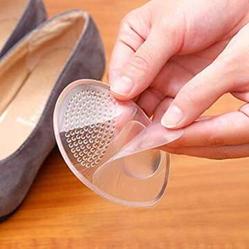 Qicfrk 6 Pairs Flip Flop Pads, Gel Cushion for Heels, Sandals, Slippers