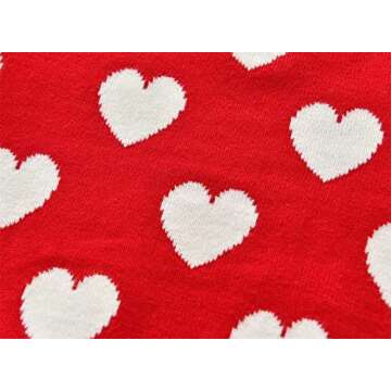 Baby Girl Valentine's Day Outfit Toddler Kids Love Long Sleeve Knit Sweater Crewneck Pullover Sweatshirt Tops (Red1, 5T)