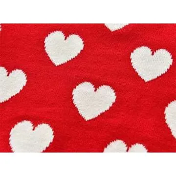 Baby Girl Valentine's Day Outfit Toddler Kids Love Long Sleeve Knit Sweater Crewneck Pullover Sweatshirt Tops (Red1, 5T)