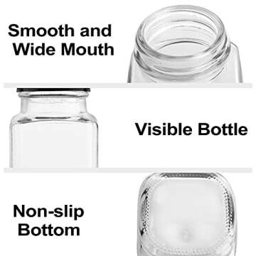 HINGWAH 8.5 OZ Glass Drink Bottles, Set of 12 Vintage Glass Water Bottles with Lids, Great for storing Juices, Milk, Beverages, Kombucha and More (Labels and Sponge Brush Included)