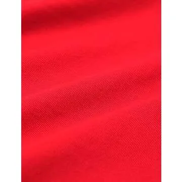 CRZ YOGA Pima Cotton Long Sleeve Shirts for Women Loose Workout Crop Tops Athletic Gym Cropped Basic T-Shirts Festival Red Small