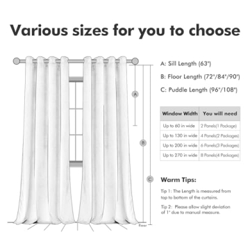 Elegant MIULEE Velvet Curtains for Home Decor 52x108