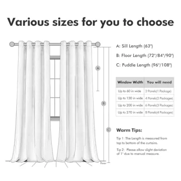 Elegant MIULEE Velvet Curtains for Home Decor 52x108