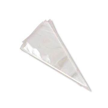 - 100 - Medium Cone Bags 12" x 6" Crystal Clear Polypropylene Cello