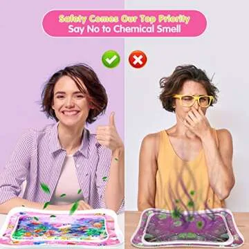 Infinno Tummy Time Mat Premium Baby Water Play Mat for Infants and Toddlers Baby Toys for 3 to 24 Months, Strengthen Your Baby's Muscles, Pink Theme Toys