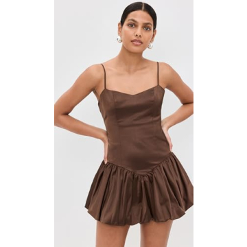 Lioness Dollhouse Mini Dress for Women in Coffee Brown