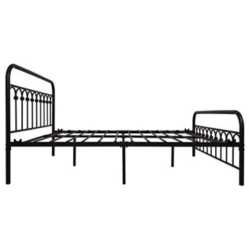 YALAXON Vintage Metal Queen Bed Frame with Headboard