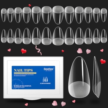 Beetles Gel Nail Tips for Easy Nail Extensions 504 Pcs