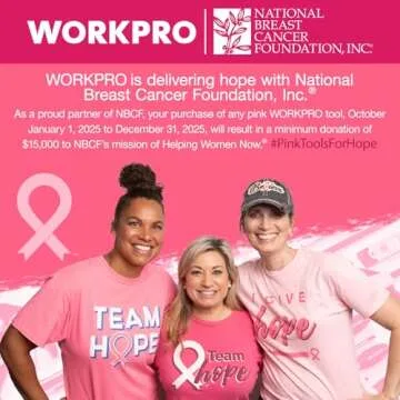 WORKPRO Pink Tool Kit - 236 Pieces Pink Tool Set with Easy Carrying Round Pouch, Household Tool Kit ...