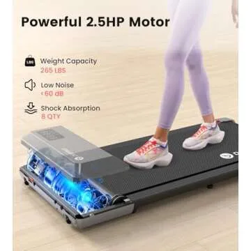 DeerRun Walking Pad 2 in 1 Under Desk Treadmill