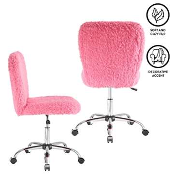 Stylish Urban Lifestyle Faux Fur Task Chair for Comfort