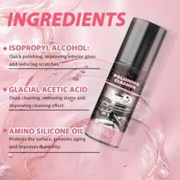 XiuFa Cleaner Car Interior - 100ml Car Interior Cleaner, Interior Detailer Spray,All Purpose Car Cleaner,Vehicle Interior Polish | Interior Detailer Spray(2pcs)