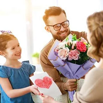 Pajean 100 Sheets Flower Wrapping Paper Gold Edge Bouquet Wrapping Paper Assorted Korean Flower Bouquet Wrap Waterproof Florist Paper for Mother's Day Gifts Packaging Wrapping Supplies(Vivid Color)