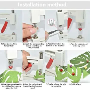 5400pcs Pearl Beads Hand Press Pearl Setting Tool Set