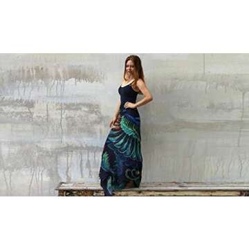 Nicola Festival Kimono Shawl, Wing Shawl Large Cotton Peacock Bird Shaw