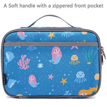 FlowFly Kids Lunch Box Insulated Soft Bag Mini Cooler Back to School Thermal Meal Tote Kit for Girls...
