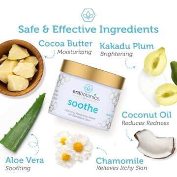 Era Organics Cream Redness Relief Moisturizer- Soothing Redness Relief for Face with Manuka Honey, M...