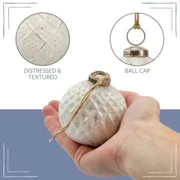 Vintage Style Christmas Ornaments Set of 6 by AuldHome