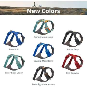 Ruffwear, Front Range Dog Harness, Reflective and Padded, No Pull Harness for Training and Everyday, Basalt Gray, Medium