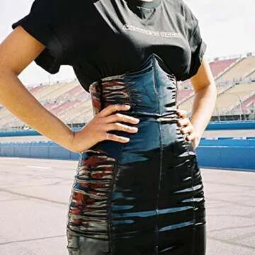 ALERDON PU Leather High Waist Bodycon Mini Skirt