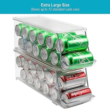 Sorbus Stackable Soda Can Organizer for Fridge & Pantry