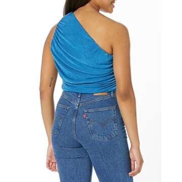 Avanova Women's Sexy One Shoulder Sleeveless Crop Top - Trendy Summer Fashion