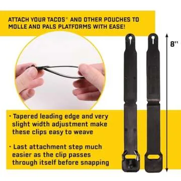 High Speed Gear HSGI Short Clips - Military Grade Clips for Versatile Gear Customization