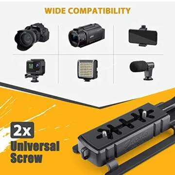 Zeadio Video Action Stabilizing Handle Grip Handheld Stabilizer with Cold-Shoe Mount for All DSLR Camera Camcorder