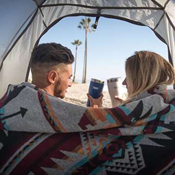 Healthy Human Stainless Steel Tumbler with Straw & Lid | Splash Proof Insulated Travel Cup | Eco-Friendly Coffee Tumblers | Water Cups with Straws Cleaner and Splash Proof Lids (20oz, Glacier)