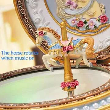 Magical Carousel Music Box with Twinkling LED Lights