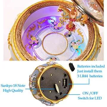 Magical Carousel Music Box with Twinkling LED Lights