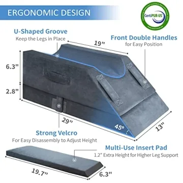 Adjustable KingPavonini Leg Elevation Pillows for Recovery