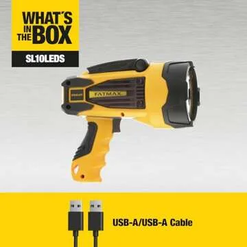 STANLEY Rechargeable Lithium Ion Ultra Bright LED Spotlight Flashlight