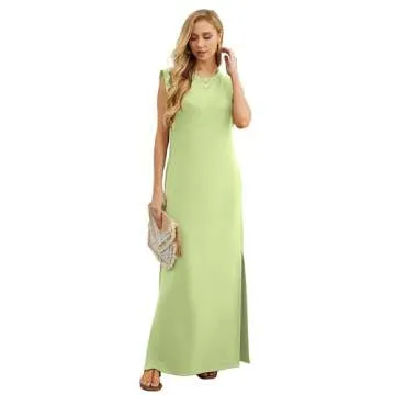 GRECERELLE Women Casual Maxi Dress with Pockets