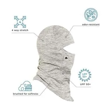 Turtle Fur Stria MaxClava Balaclava Face Mask Hood, Storm