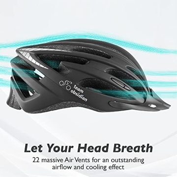 Lightweight TeamObsidian Airflow Bike Helmet for Adults