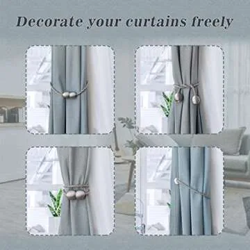 Elegant Hion Magnetic Curtain Tiebacks for Any Space