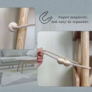 Elegant Hion Magnetic Curtain Tiebacks for Any Space