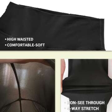 NexiEpoch Plus Size Leggings High Waisted Capri Pants