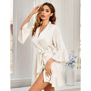Elegant Satin Bridal Robe for Bridesmaids & Loungewear
